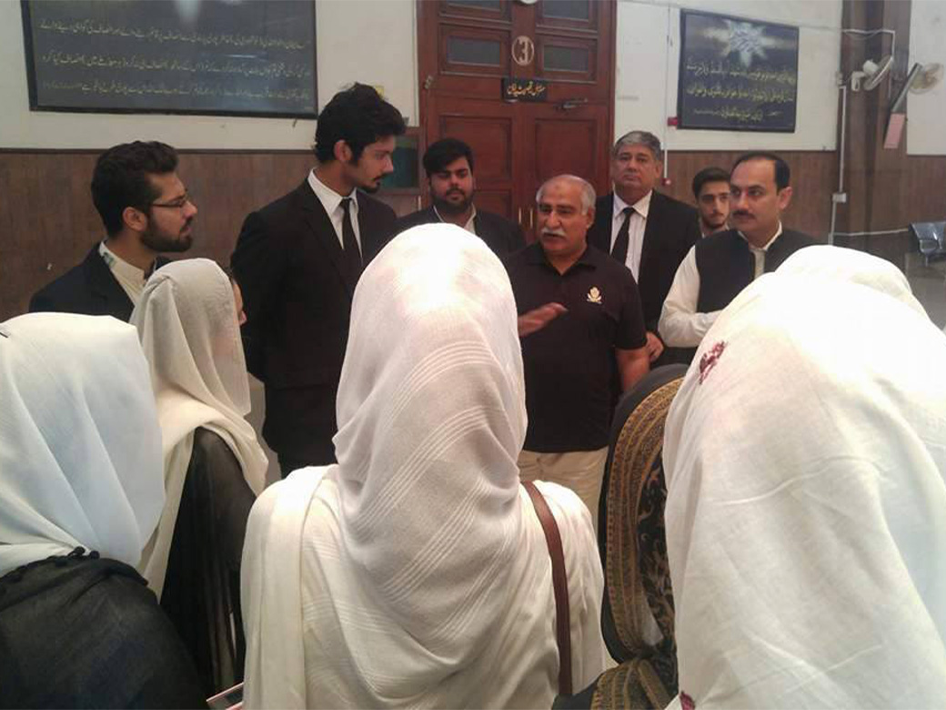 Mr. Deputy Attorney General Musarrat Ullah Khan educating law students on missing persons cases at Peshawar High Court.